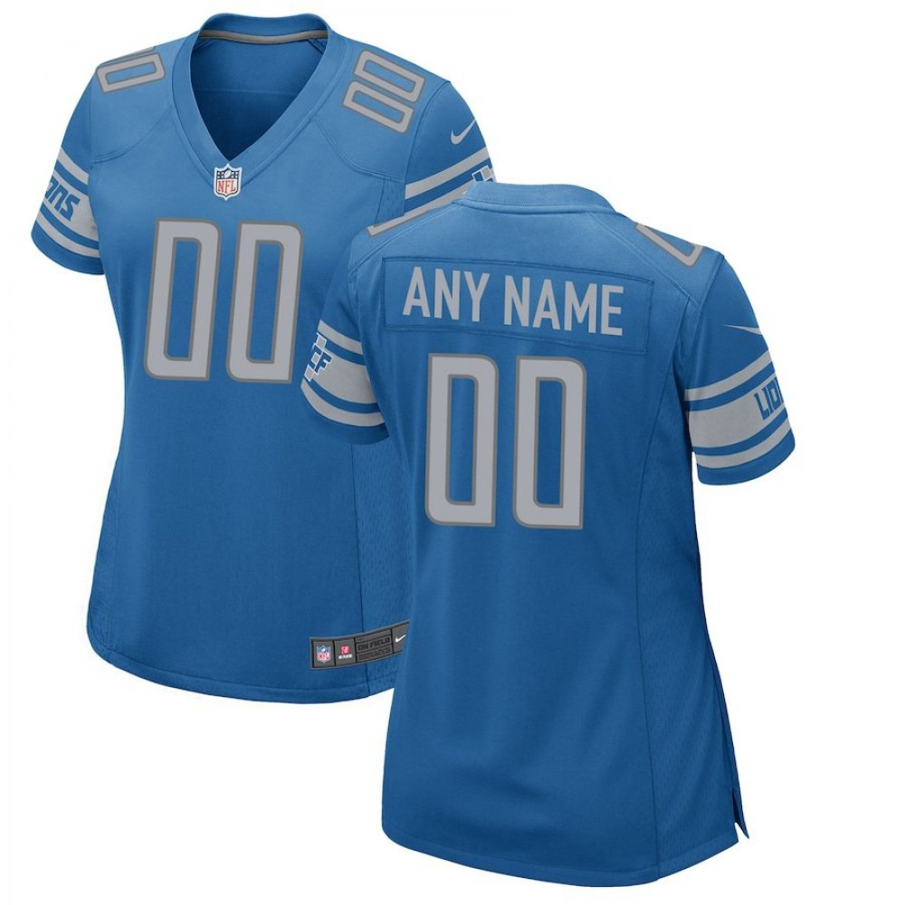 Detroit Lions Nike Women's Custom Game Jersey - Blue-Profan Arena